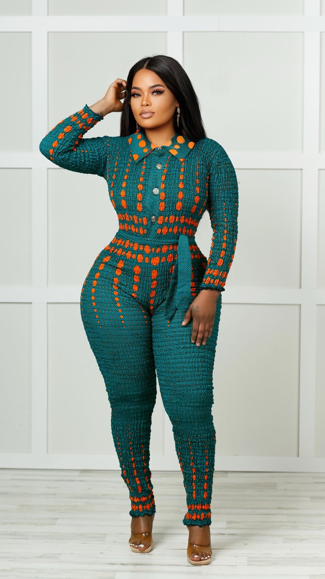 African print jumpsuit plus size best sale