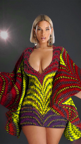 Adjwoa African Print Mini Dress