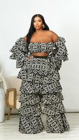 Ashanti African Print Set *Black & White (3-Piece Set)