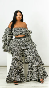 Ashanti African Print Set *Black & White (3-Piece Set)