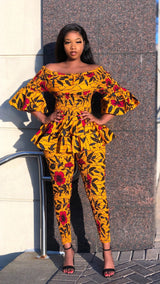 Ewusi African Print Pant Set