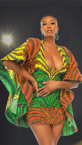 Abiola African Print Mini Dress