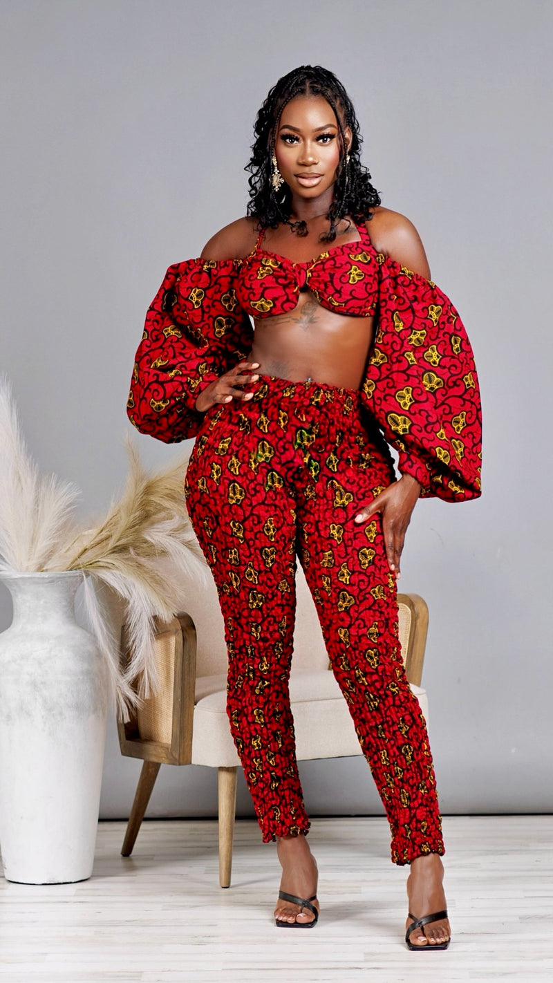 Bria African Print 2 Piece Pant Set