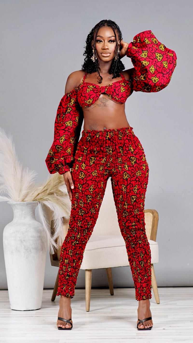 Bria African Print 2 Piece Pant Set