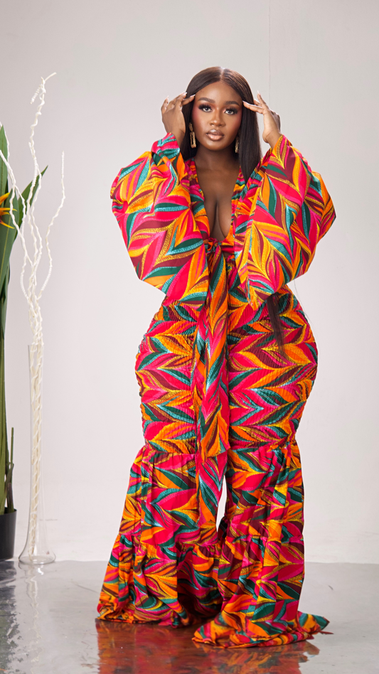 Zera African Print Flare Set *Multi