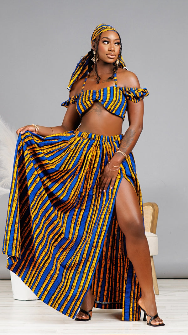 Sharika African Print 3-Piece Skirt Set