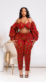 Bria African Print 2 Piece Pant Set