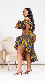 Chichi African Print 2-Piece Ruffle Skirt Set