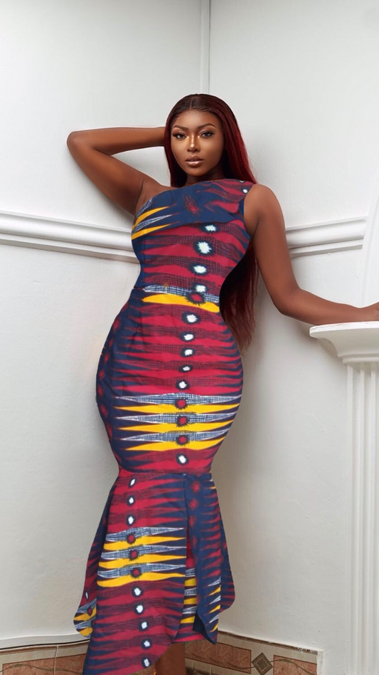 Anaya African Print Maxi Dress (READY TO SHIP)