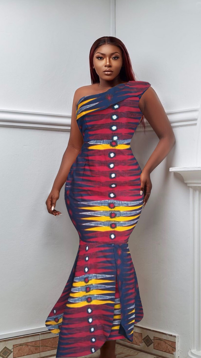 Anaya African Print Maxi Dress (READY TO SHIP)
