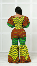 Bia African Print Bell Bottom Jumpsuit