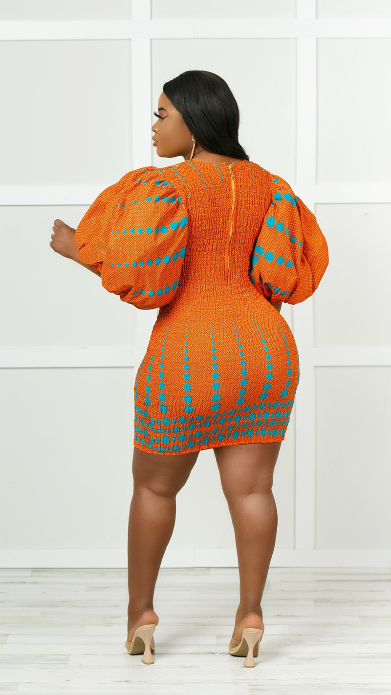 Sira African Print Mini Dress
