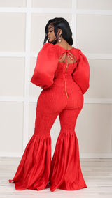 Baali Silk Bell Bottom Jumpsuit
