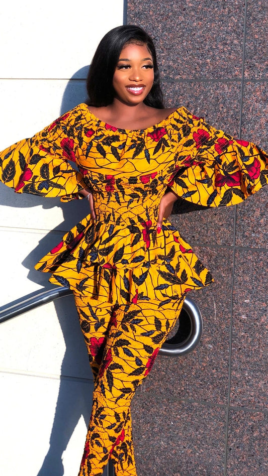 Ewusi African Print Pant Set