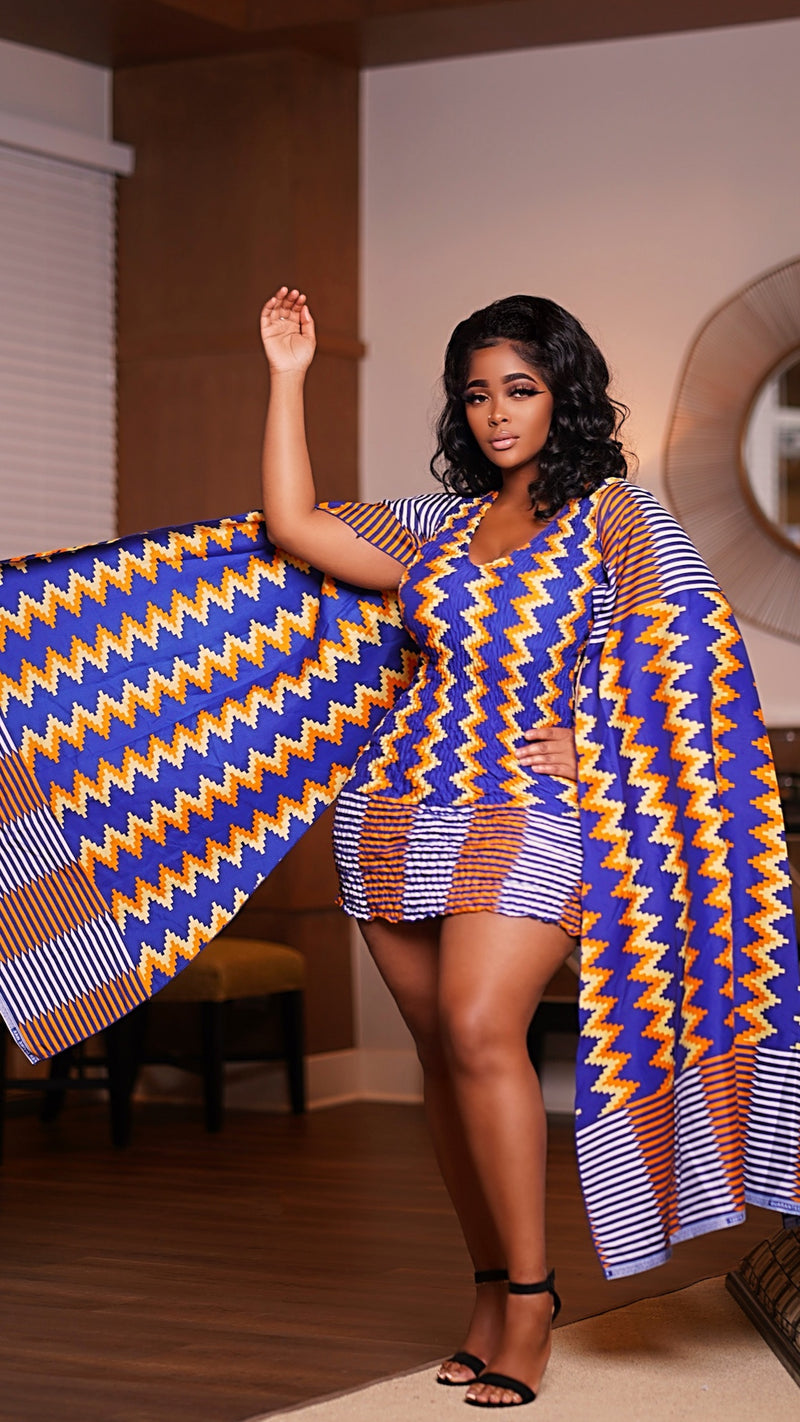 Titi African Print Mini Dress