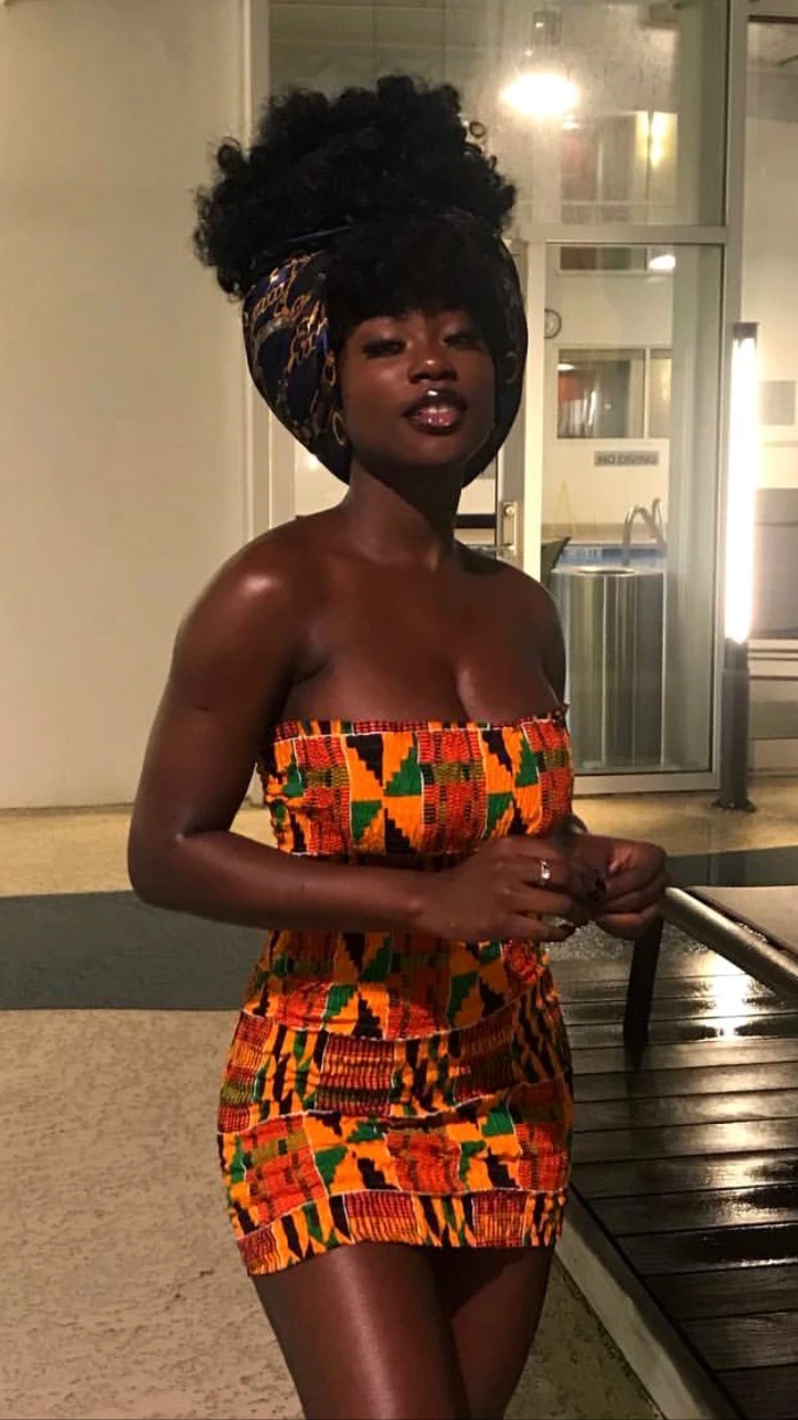 Amadi Kente African Print Tube Dress