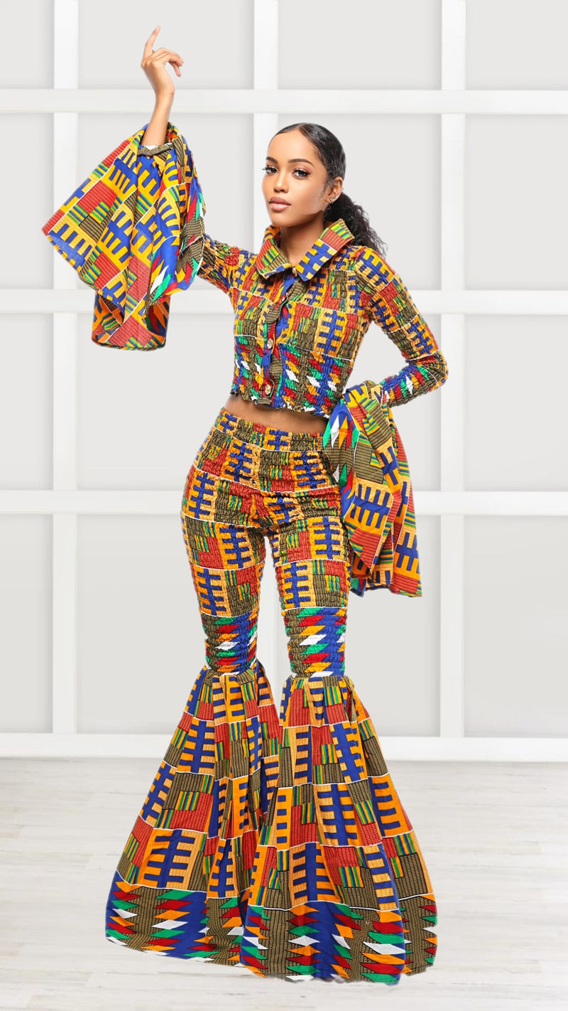 Aba African Print Flare Set