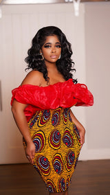 Lily African Print Midi Dress