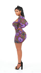 Sasha African Print Mini Dress
