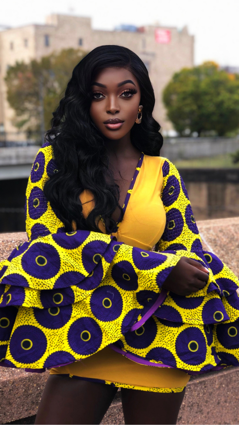 Tadala African Print Mini Dress