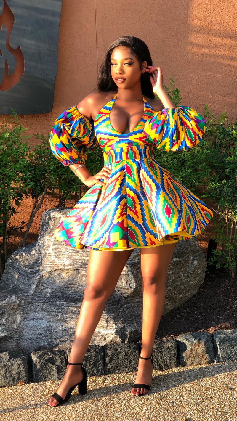 Araba Doll Kente African Print Dress