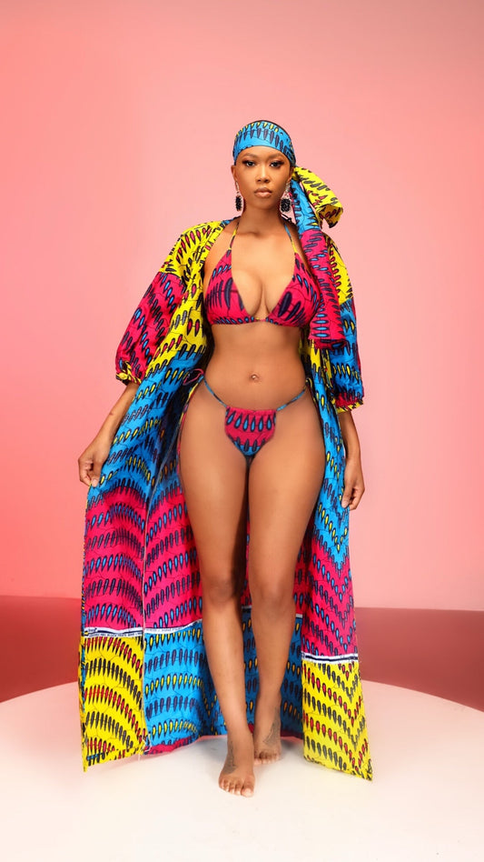 Zola African Print 2 Piece Swim Set
