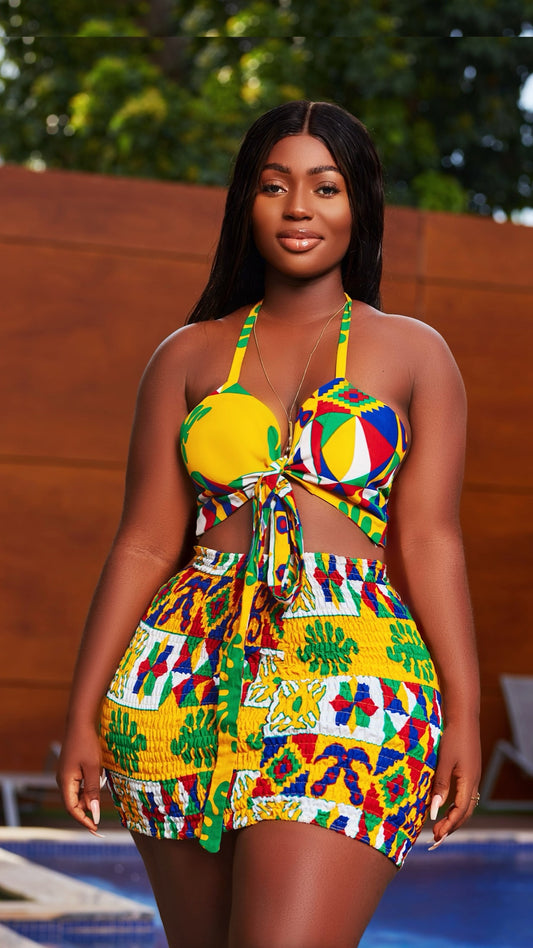 Nana Akua Kente African Print Skirt Set