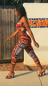 Tene African Print Pant Set