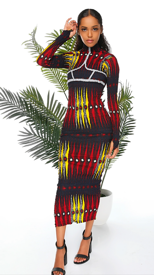 Unya Midi Reflective Dress