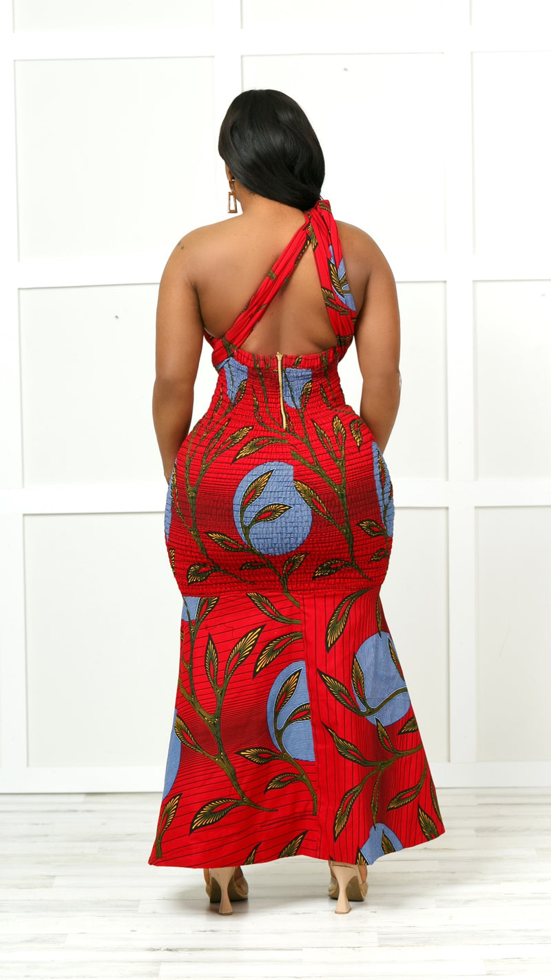 Linda Infinity African Print Maxi Dress