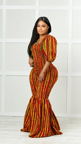 Ayesha African Print Bell Bottom Jumpsuit
