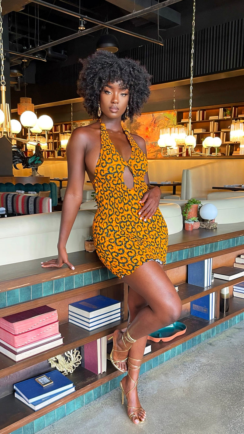 Sika African Print Mini Dress