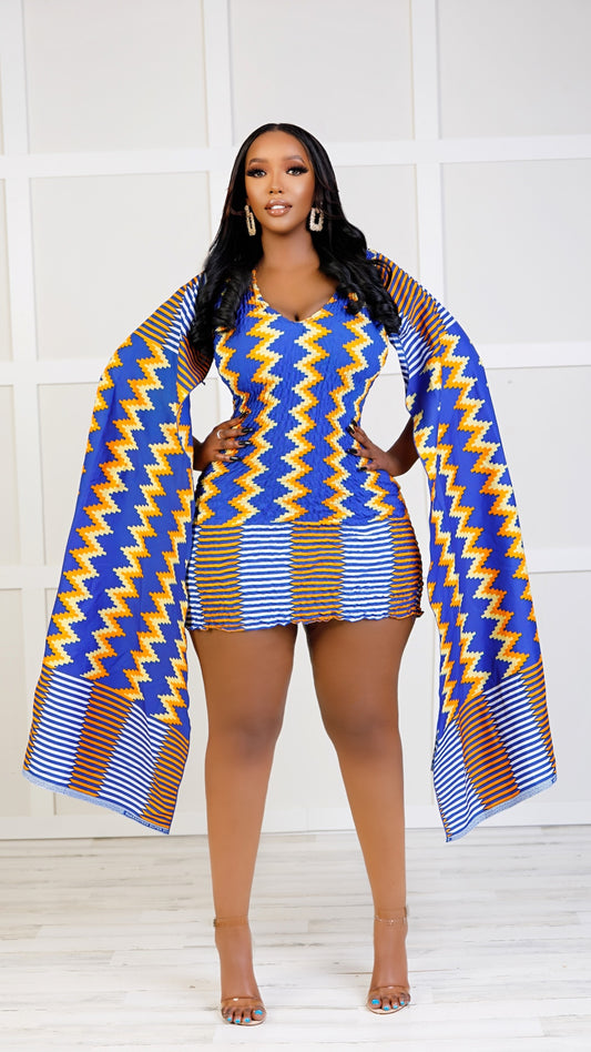 Titi African Print Mini Dress